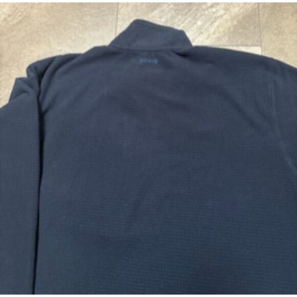 Orvis Navy Fleece Waffle Quarter Zip Jacket Men's Size XXL - Picture 3 of 3